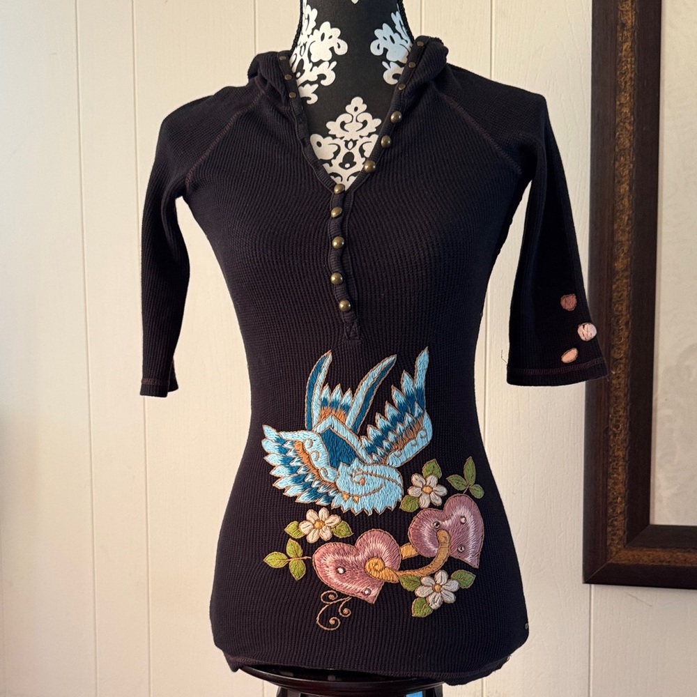 Soul Revival Charcoal Button-Up Sweater
